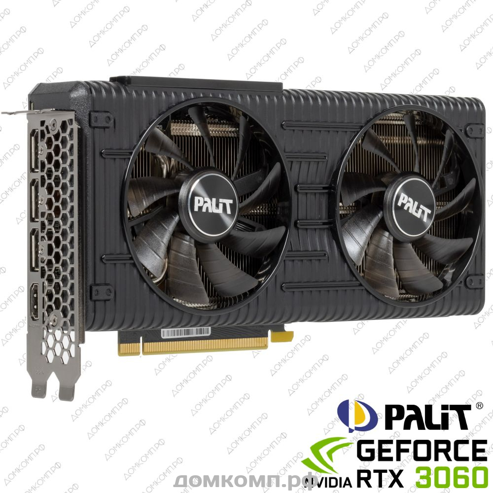 Игровая Видеокарта Palit GeForce RTX 3060 DUAL OC [NE63060T19K9-190AD] в  Оренбурге недорого — купить в домкомп.рф